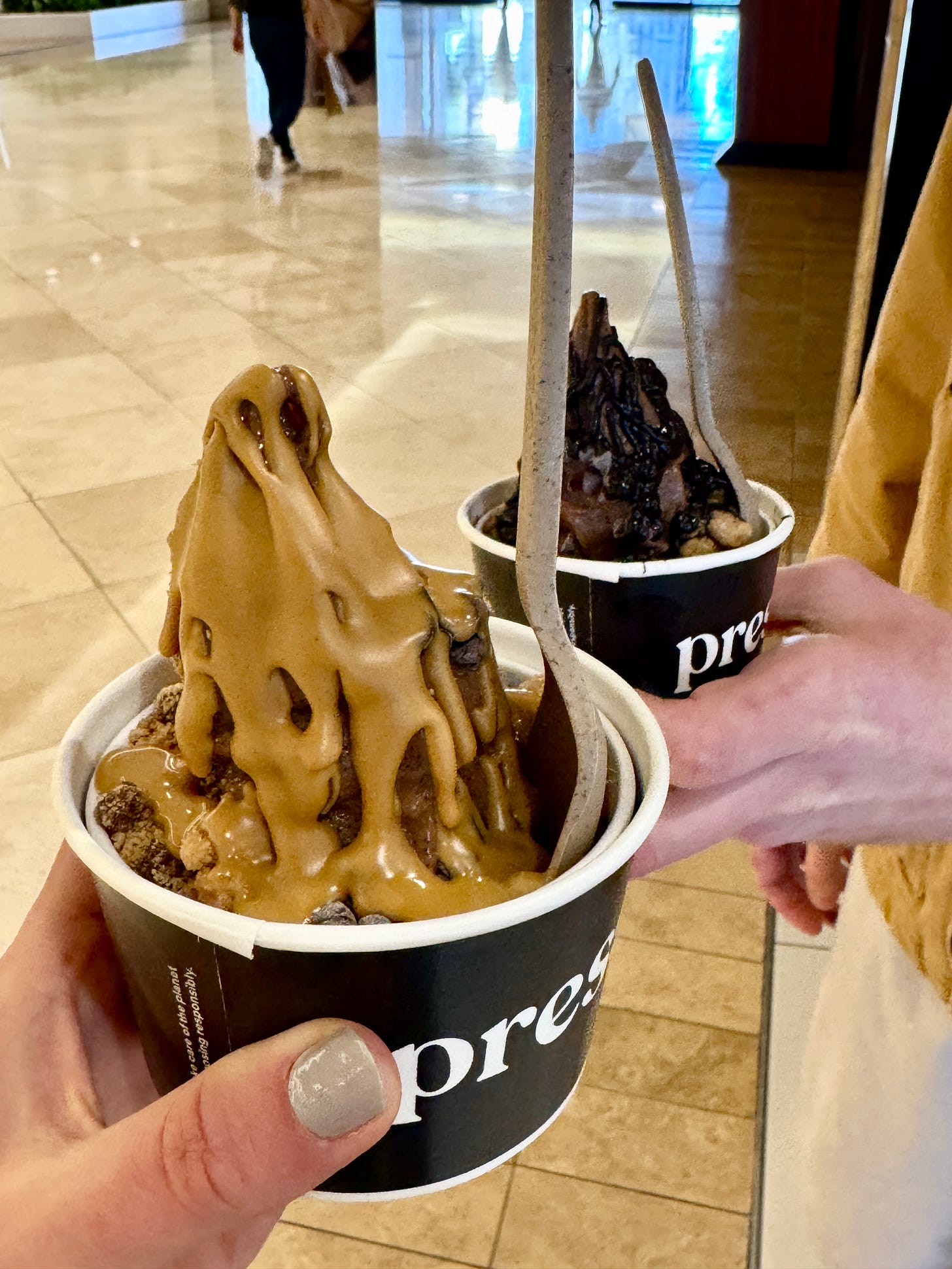 creamy and delicious softserve with toppings