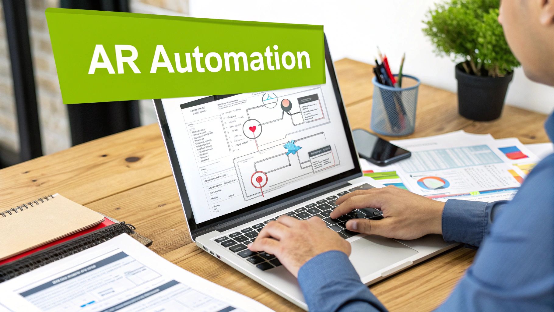 Professional services team collaborating in a modern office