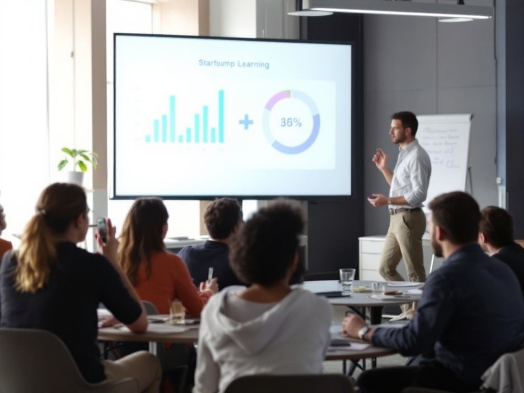 A man giving a presentation to a group of people.