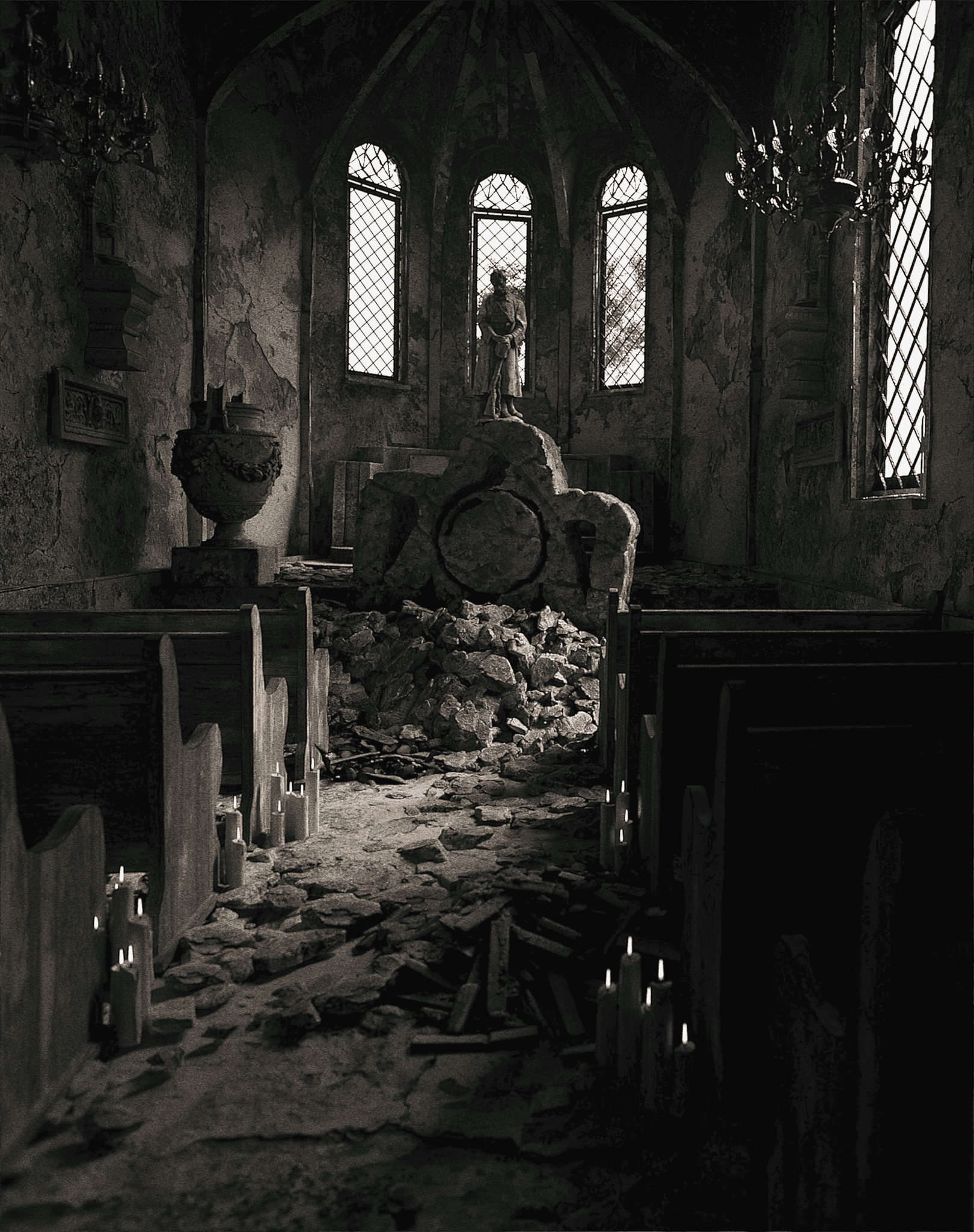 Abandoned Temple, with AUUM logo boulder