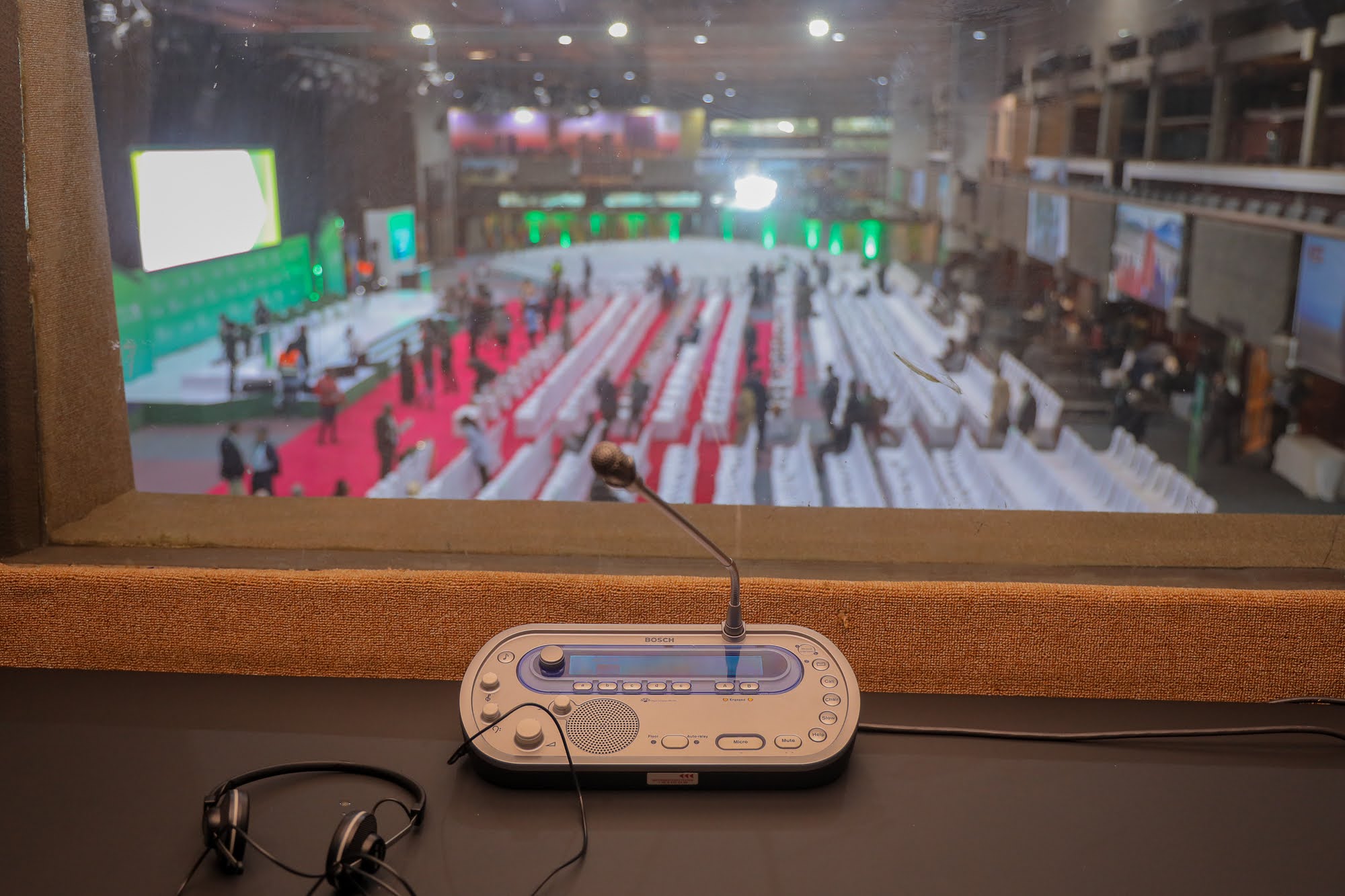 interpretation booth view