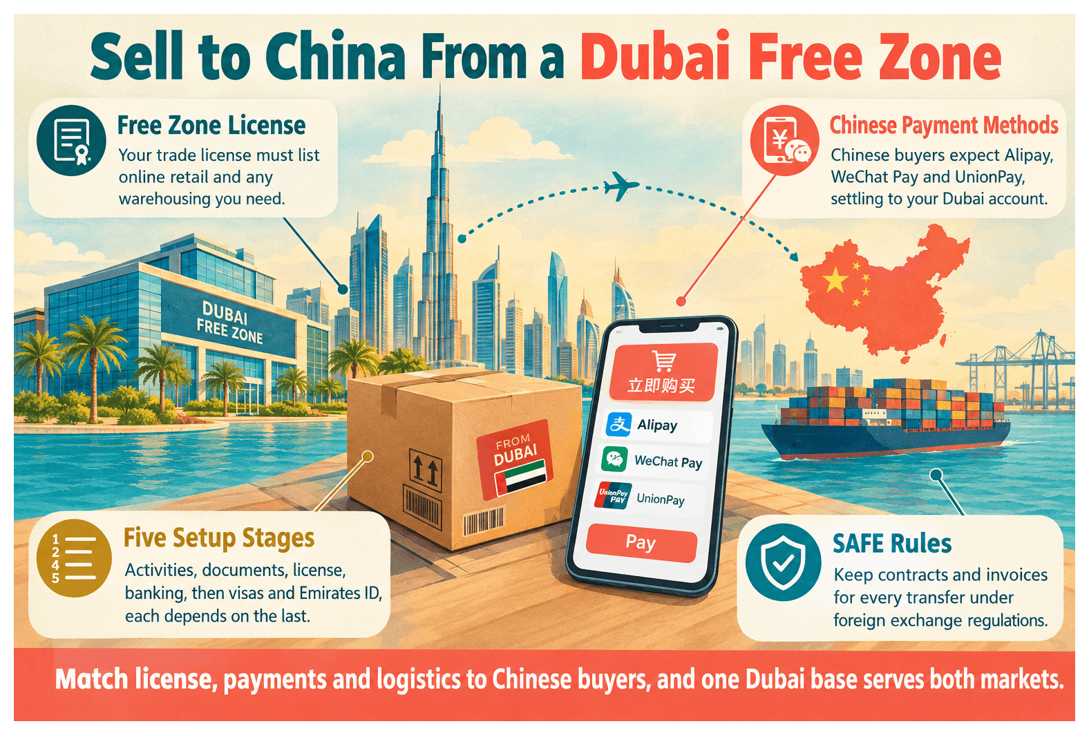 Infographic: Starting an E-Commerce Business in Dubai Targeting China Customers