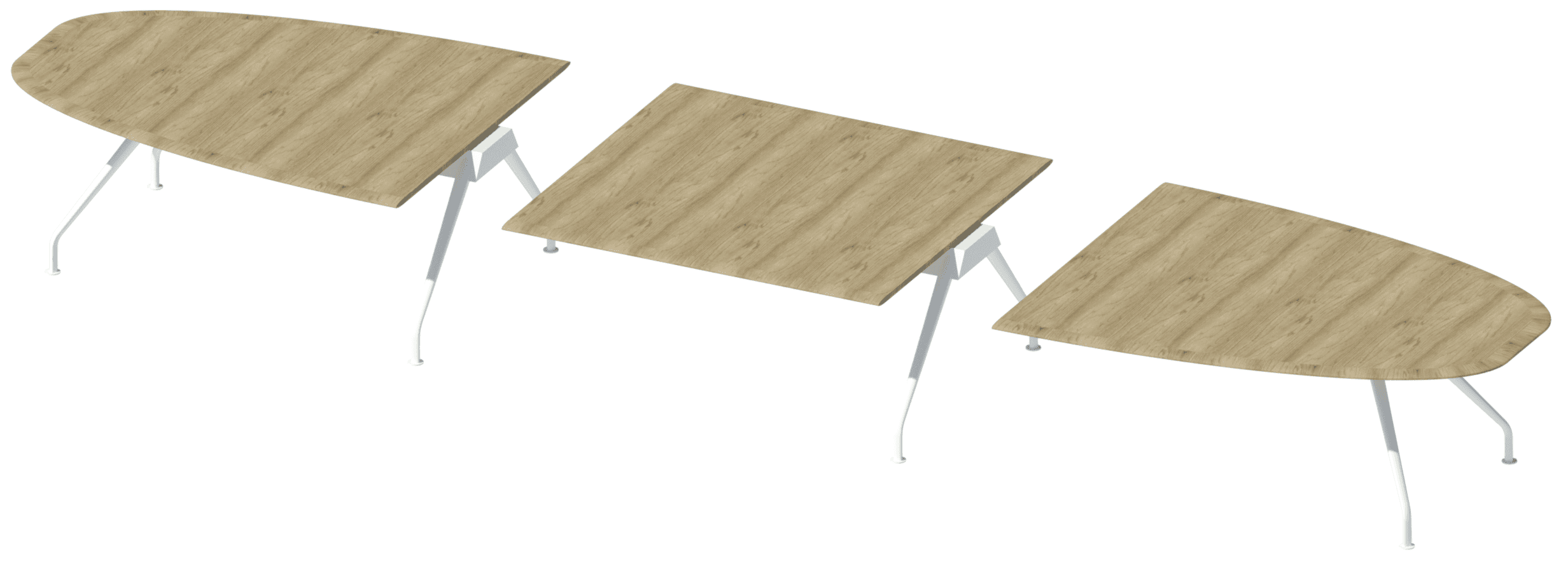 Individual Starting, Middle and Finishing segments for the modular table.