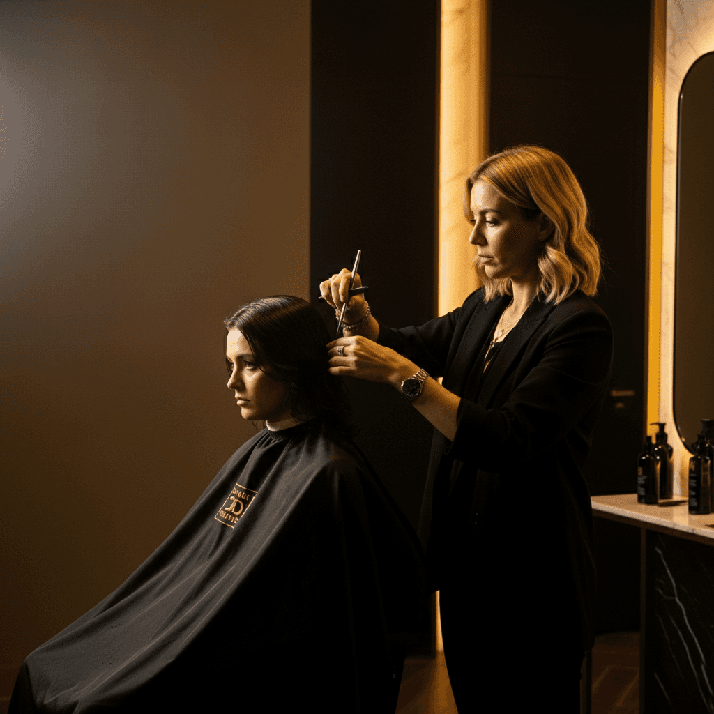 Female hand shows a card