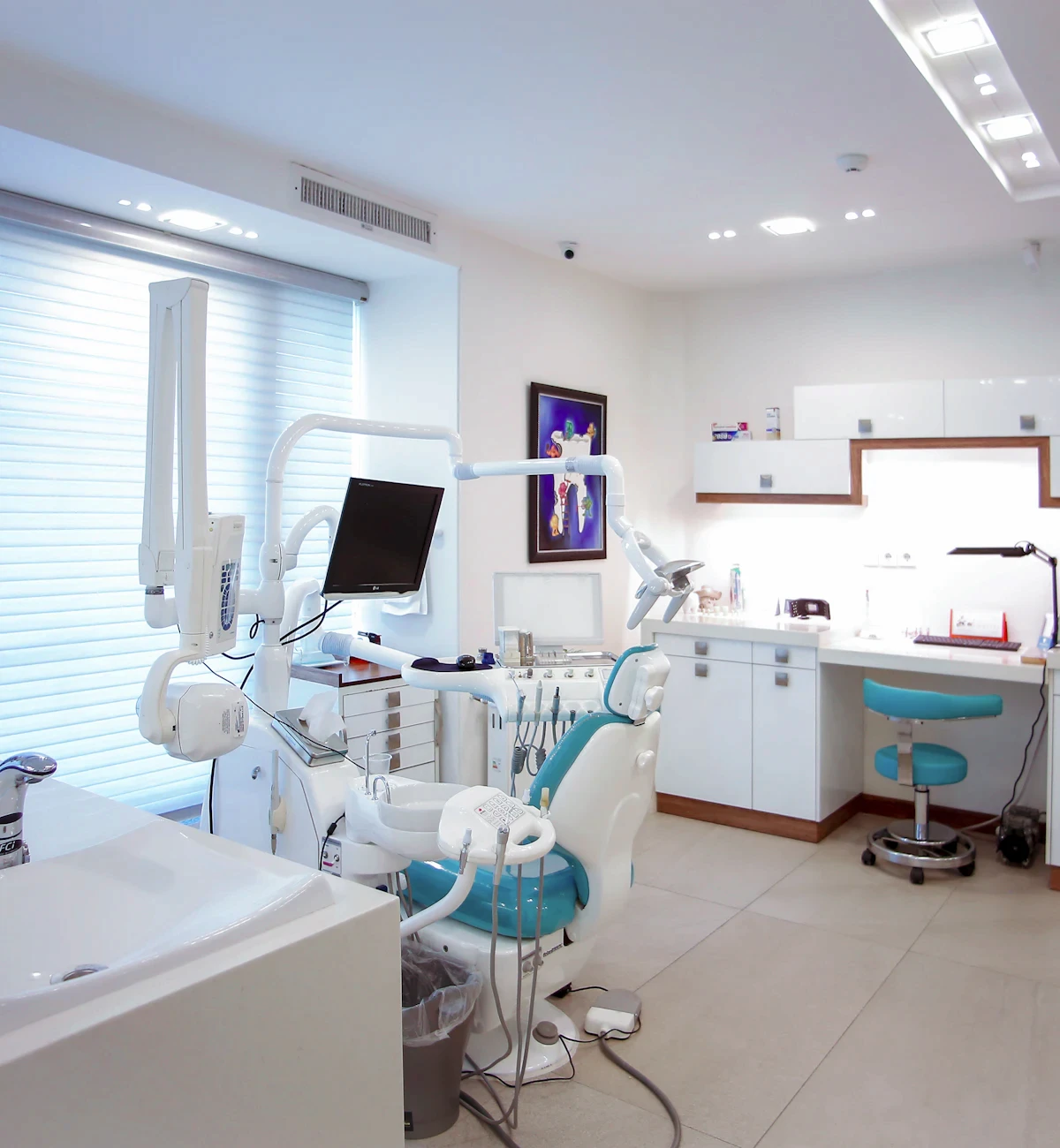 Bright, calm treatment room