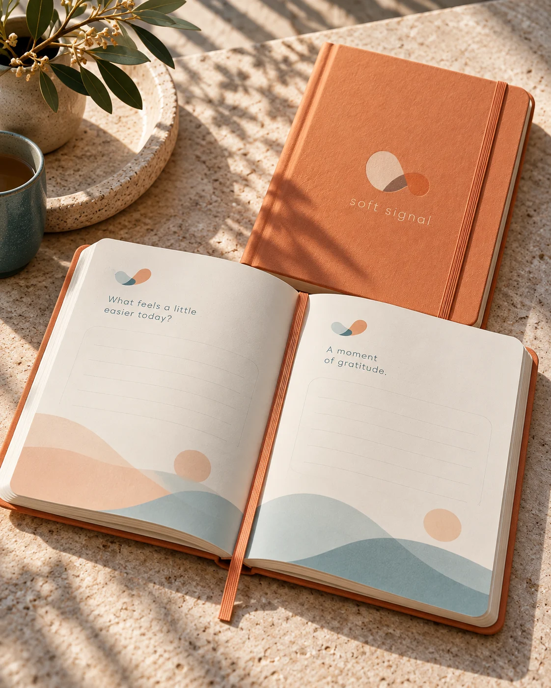 Soft Signal — companion journal brand application