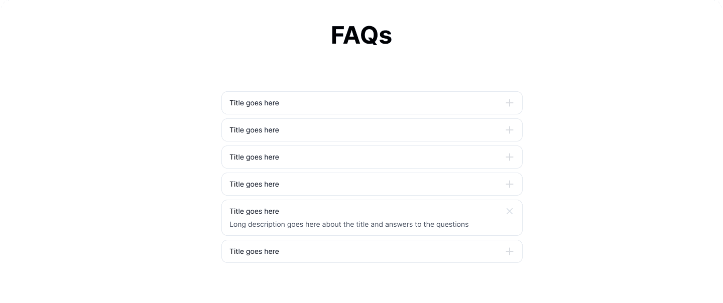 Website FAQs Section.