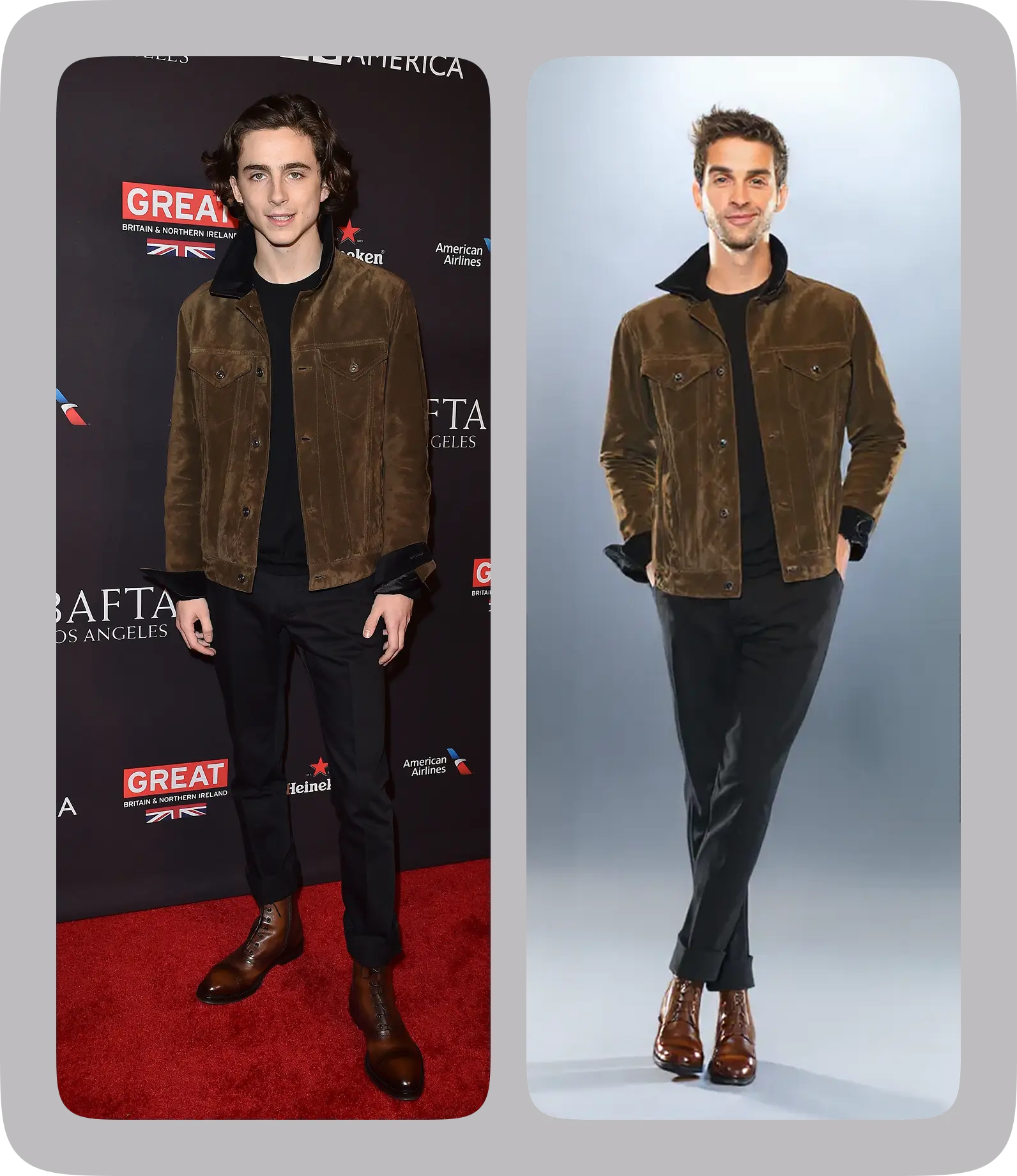 Timothée Chalamet outfit tryon image