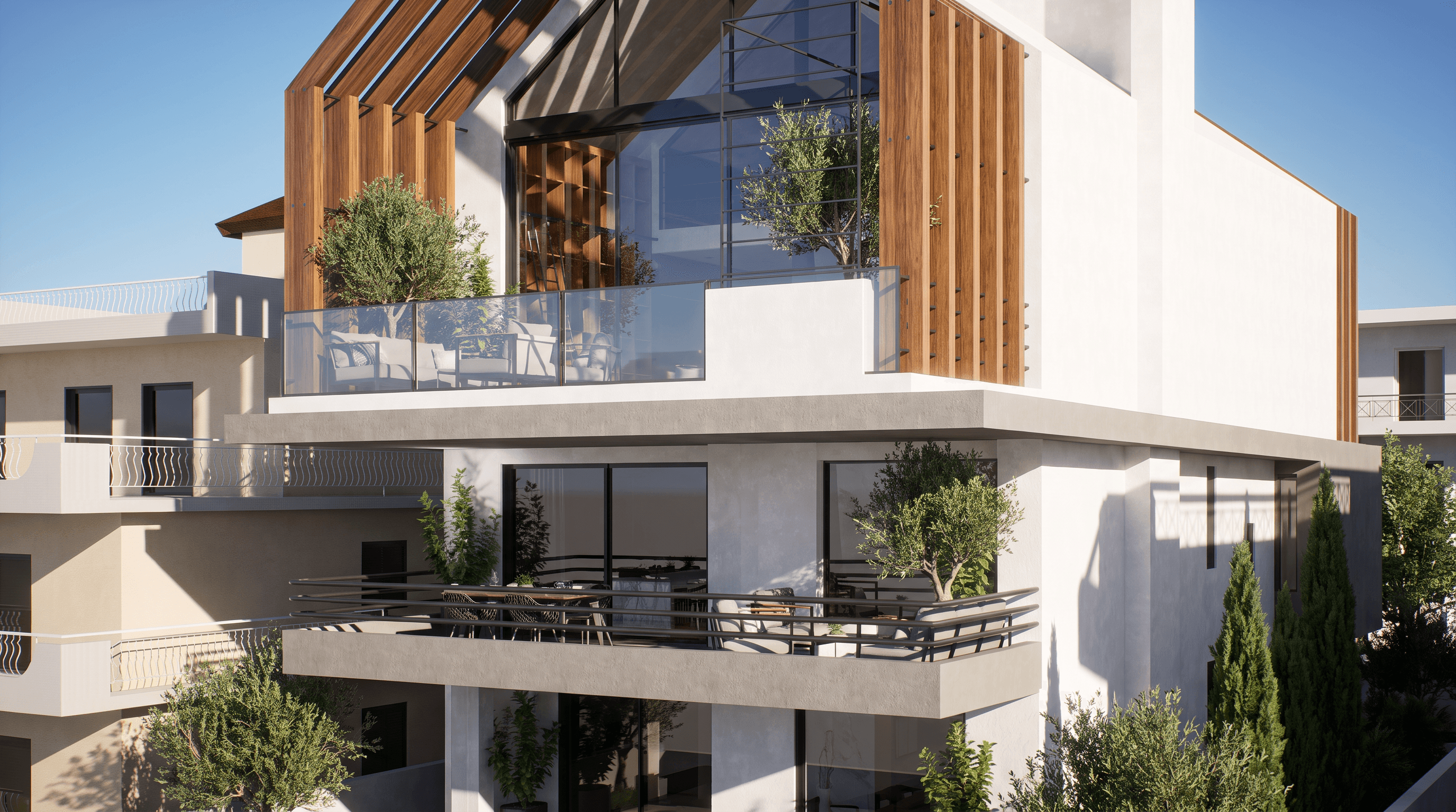 Alimos exterior architectural visualisation 3