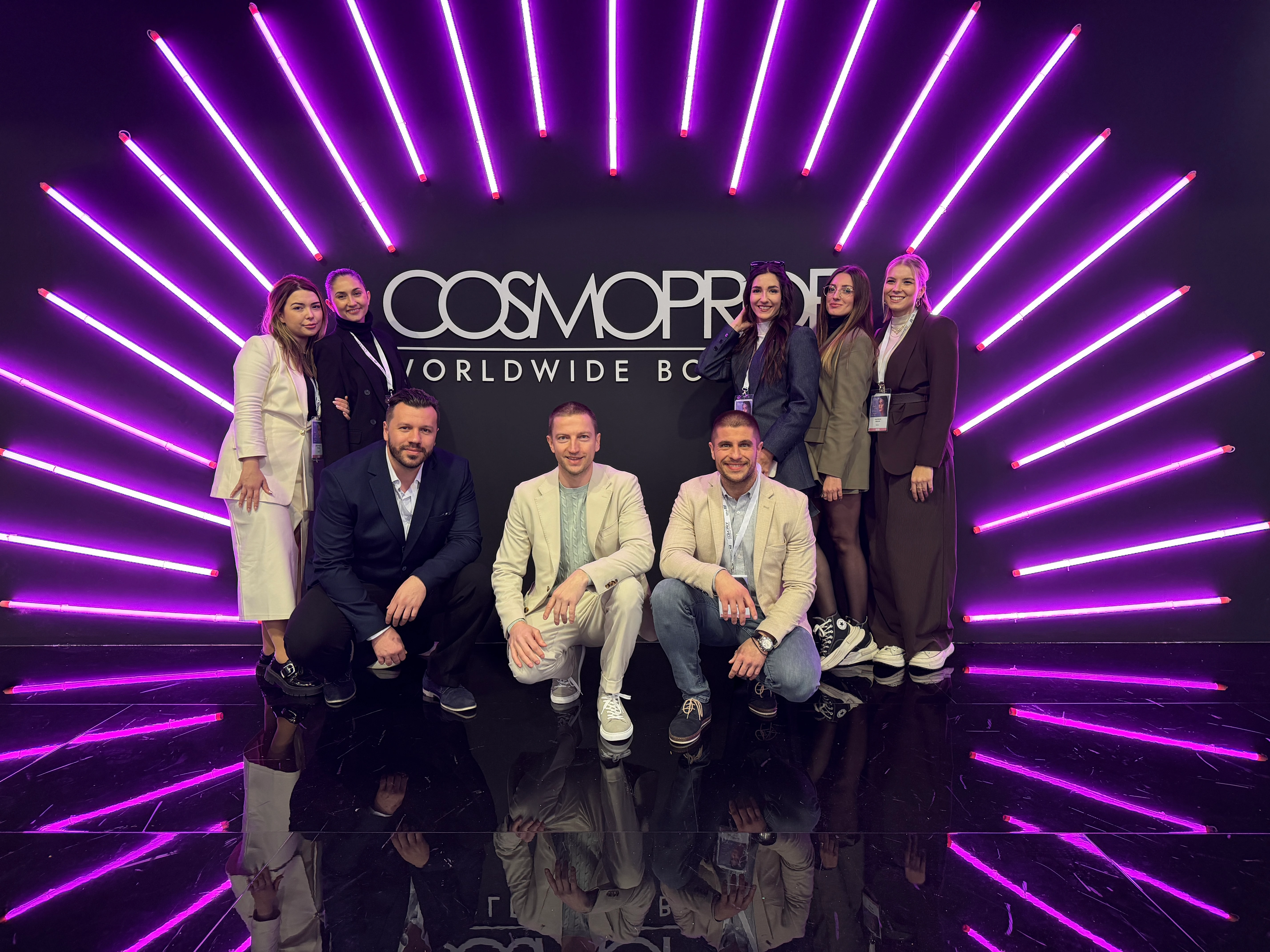 Team photo at Cosmoprof