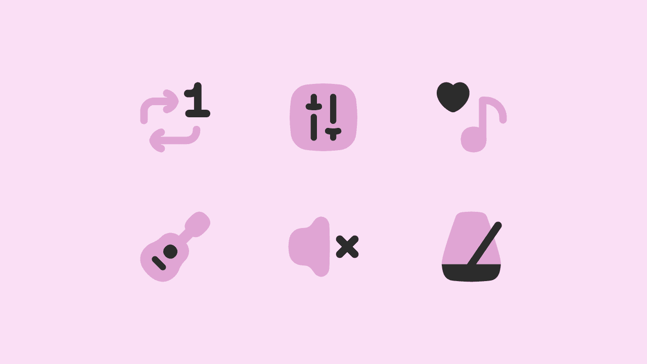 Flex Flat Music Icon Set