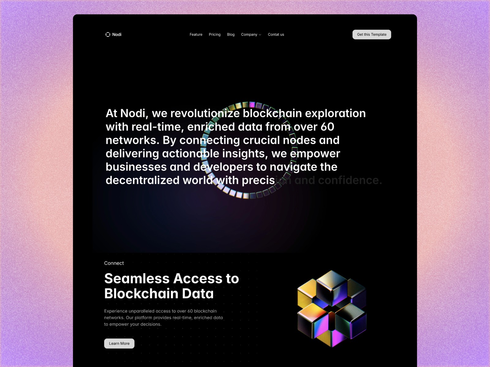 Nodi — 极简现代 Web3 项目官网设计灵感