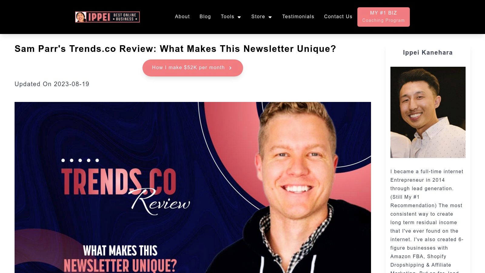 Trends by The Hustle platform showing curated market research reports and emerging business opportunities