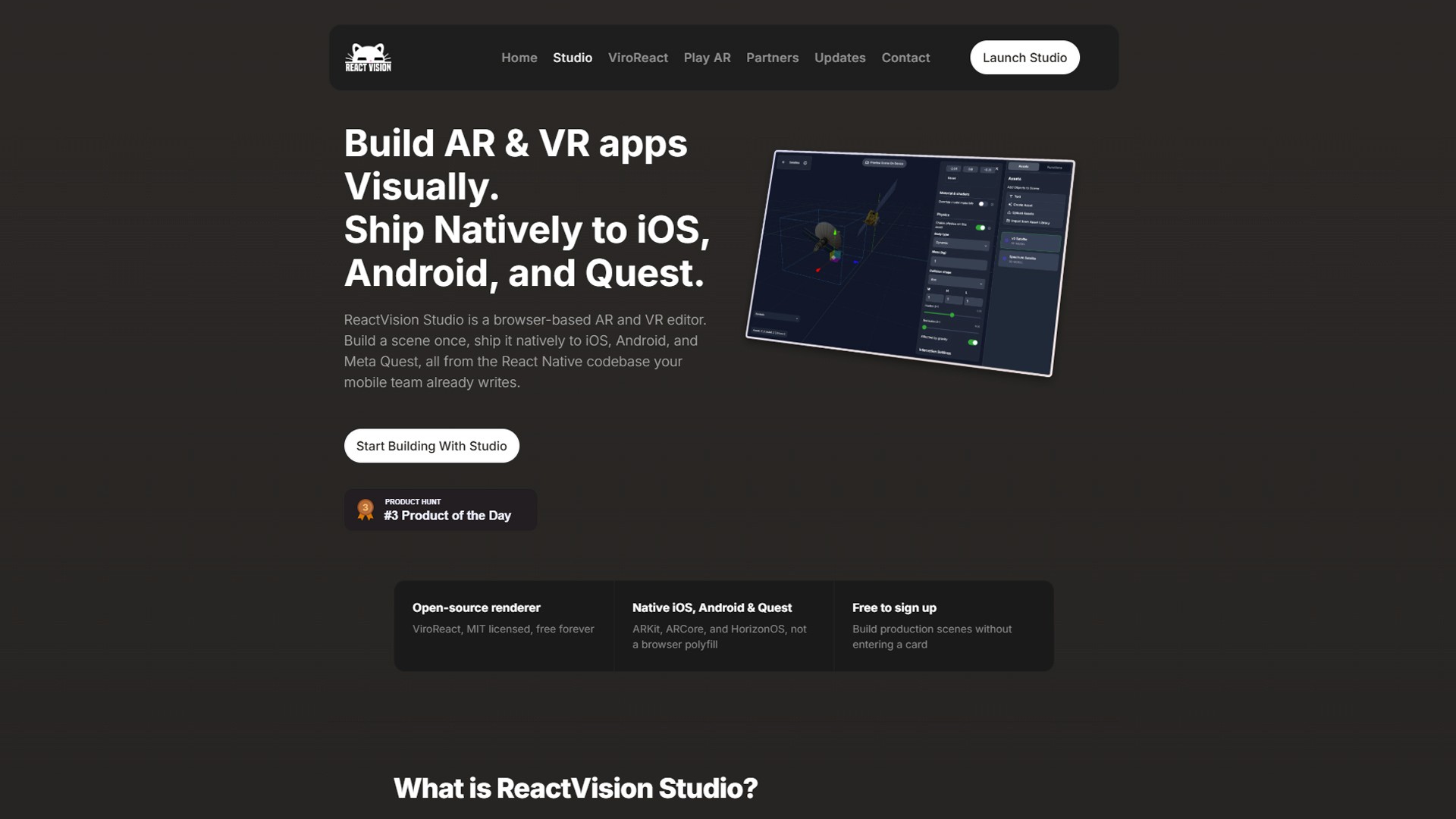 react vision website