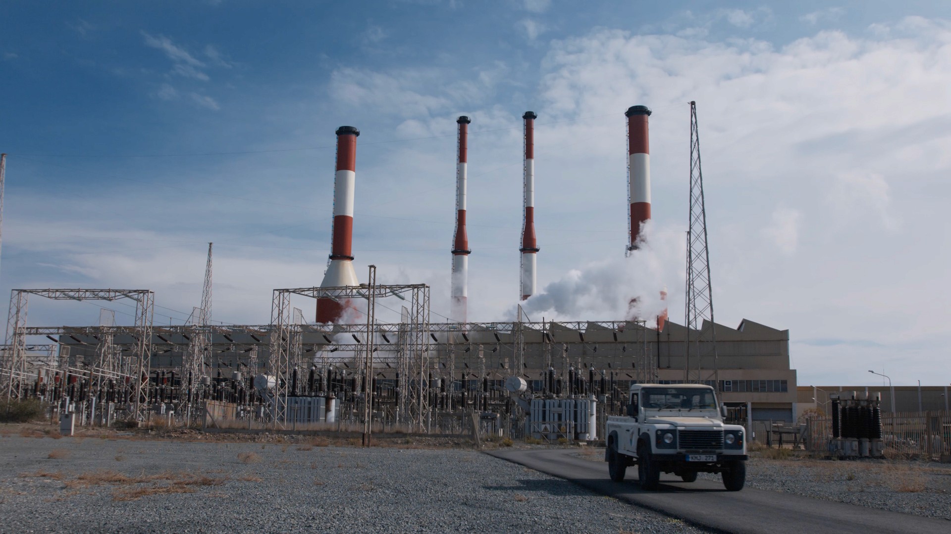 Electricity of Cyprus station in Dekhelia for the needs of a corporate videography