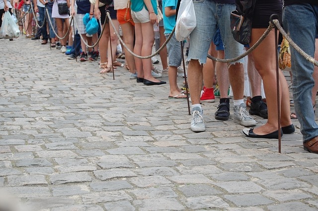 People waiting in line