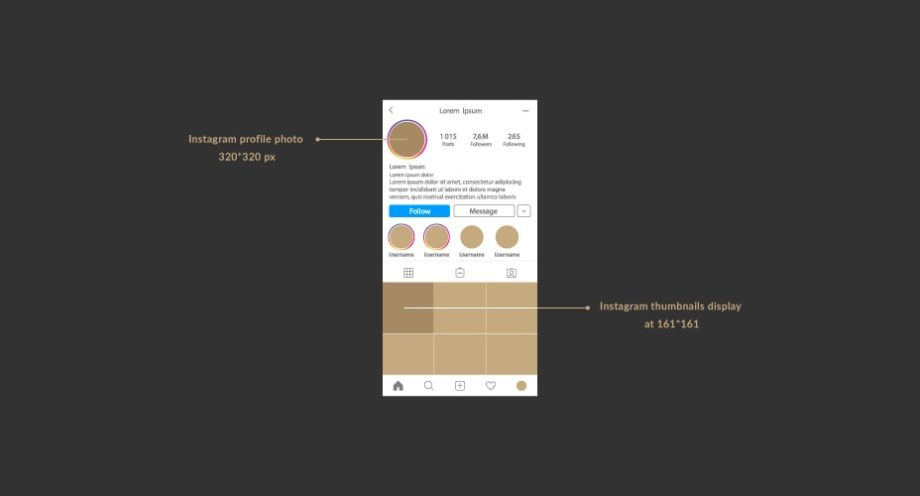 Instagram Size Profile