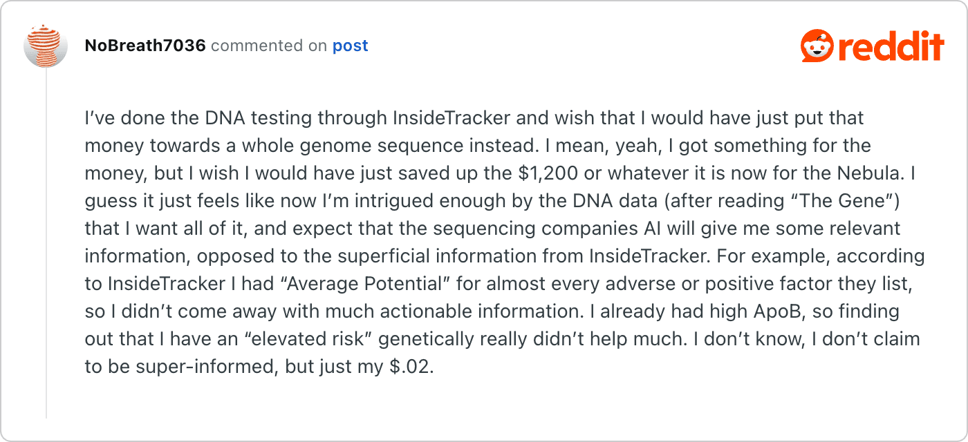 Post on Reddit