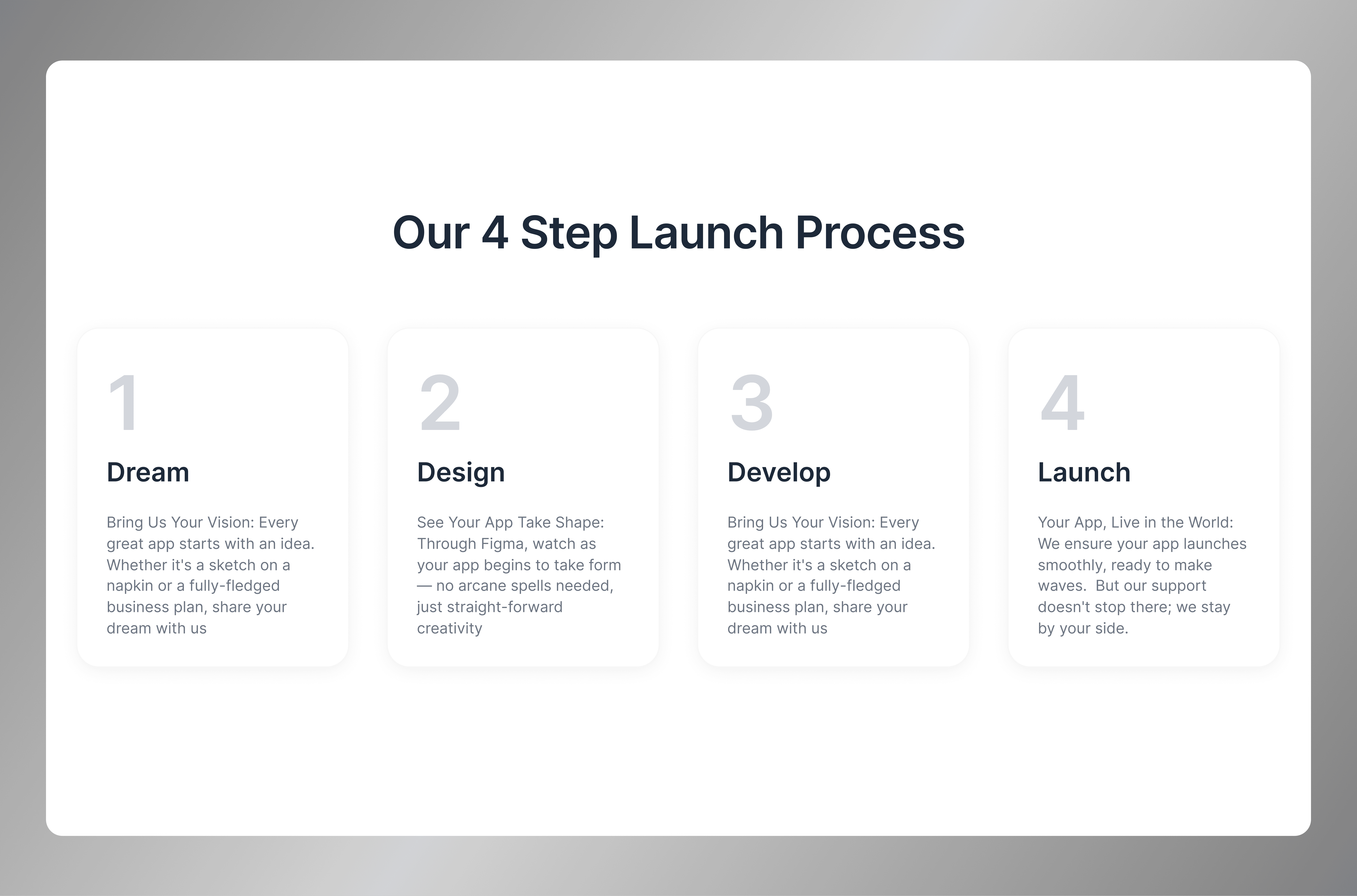 Jeem Studio process section