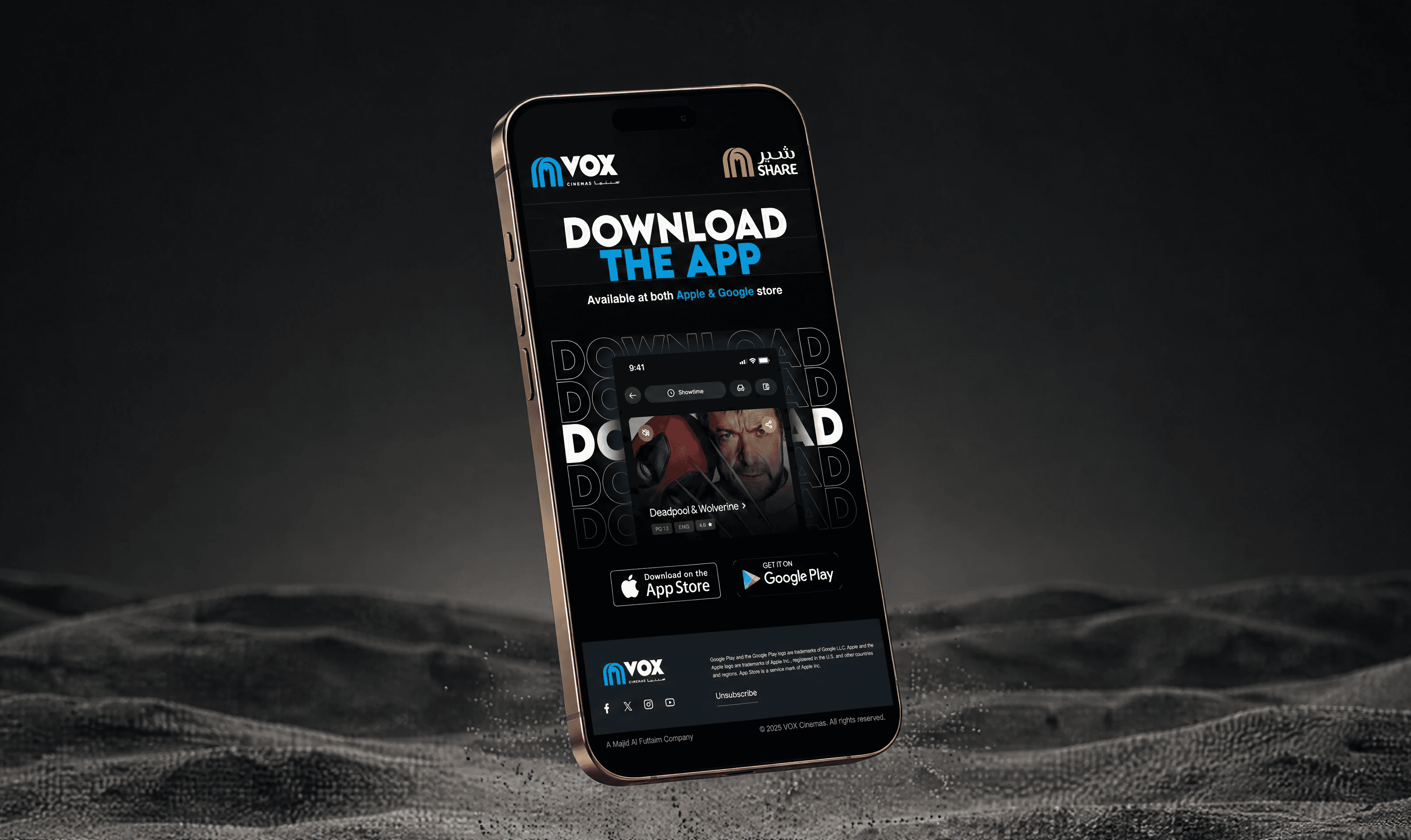 The VOX app newsletter on a phone