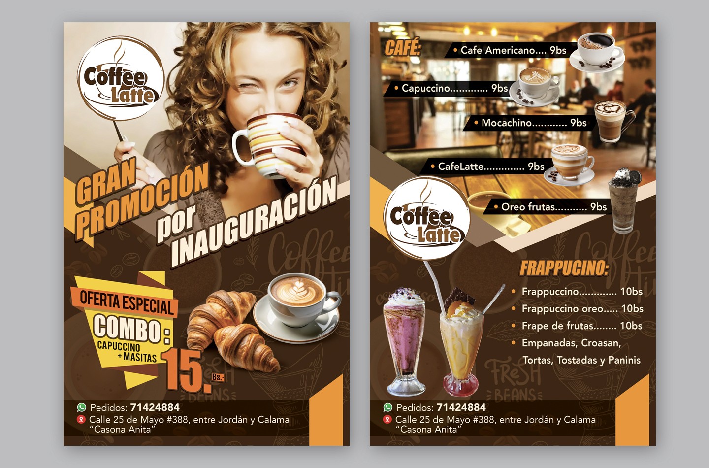 Menu-Volante Coffe Latte