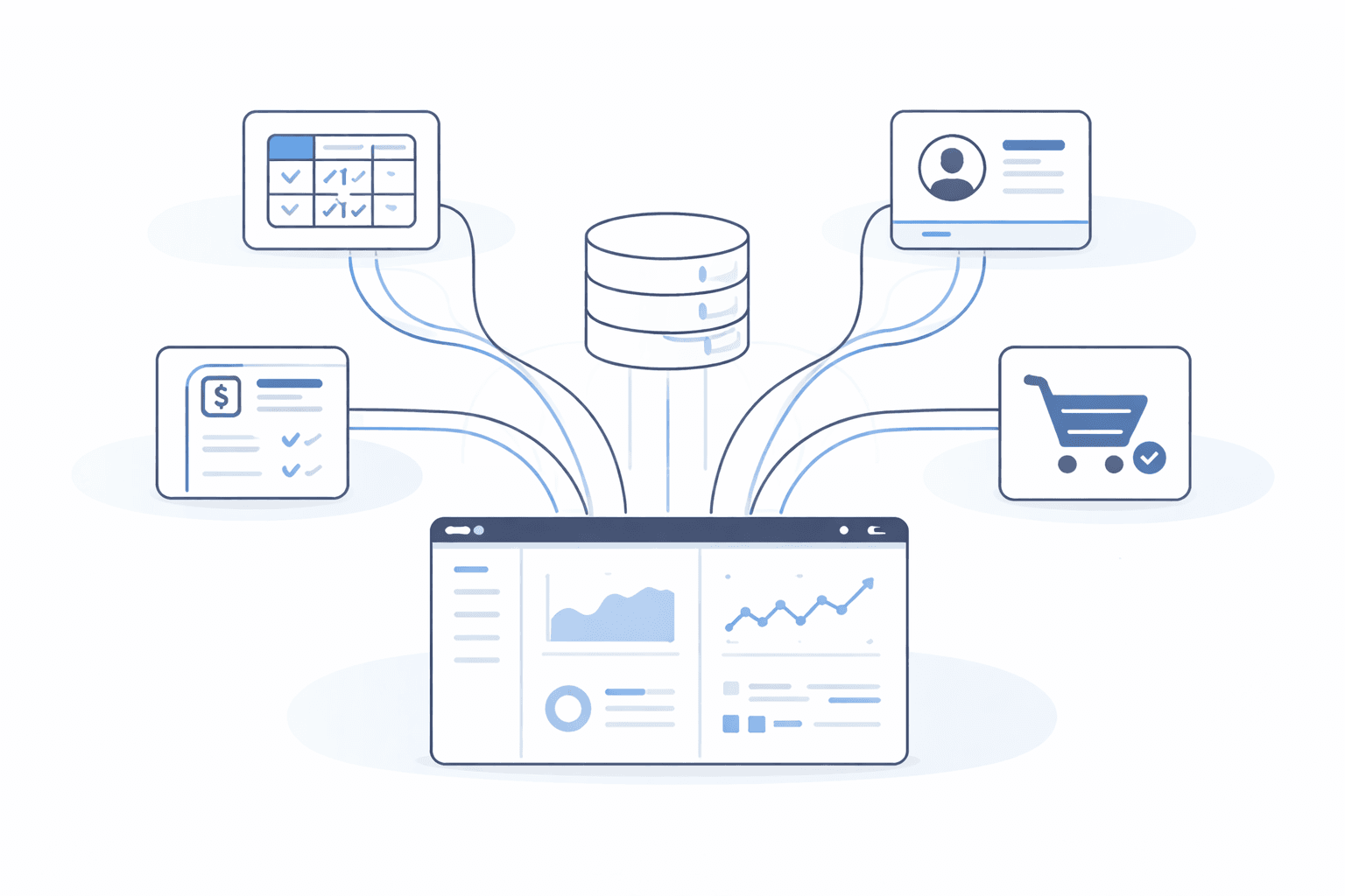 Illustratie van Data-integratie