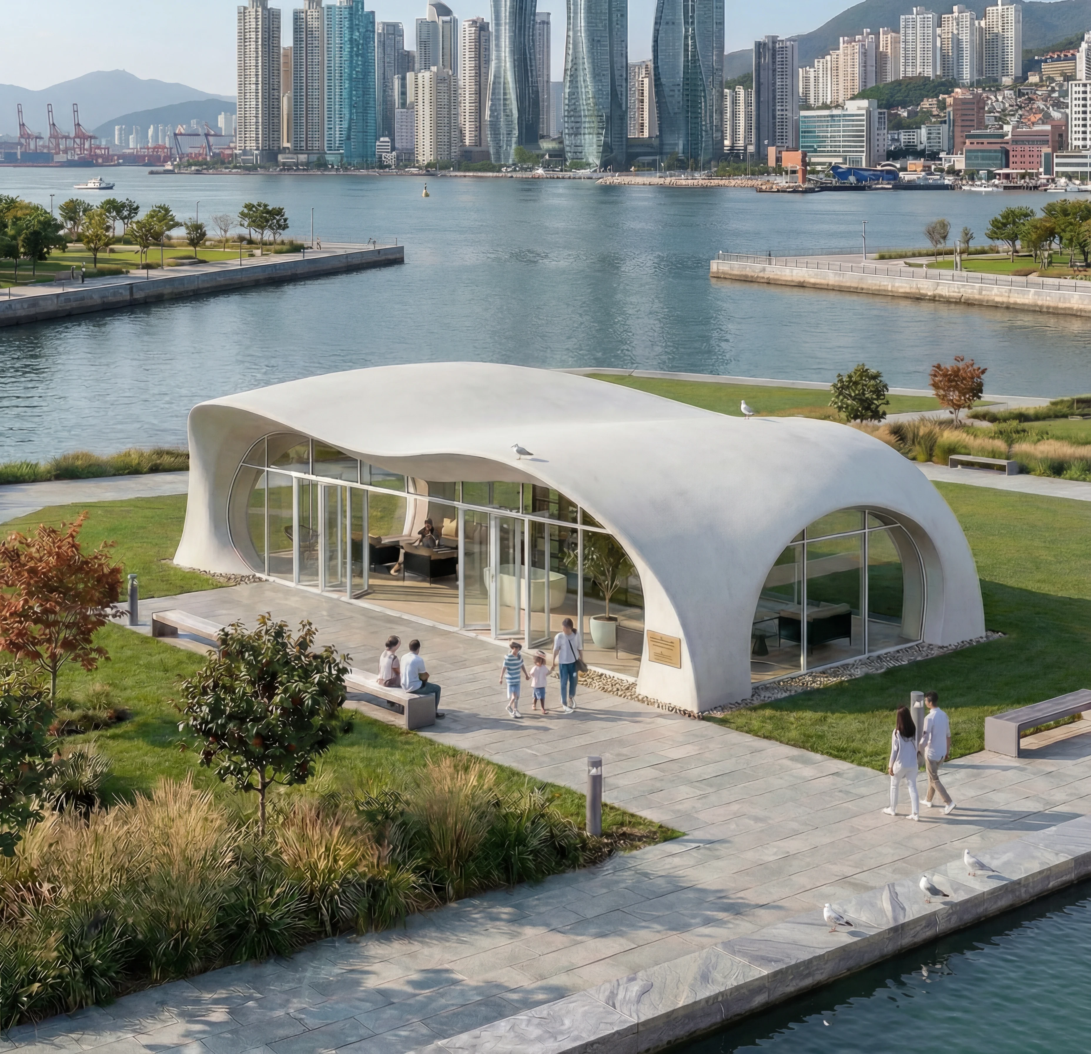 Close-up of a freckled woman behind a translucent film strip—soft, dewy skin, minimal beauty editorial on white.