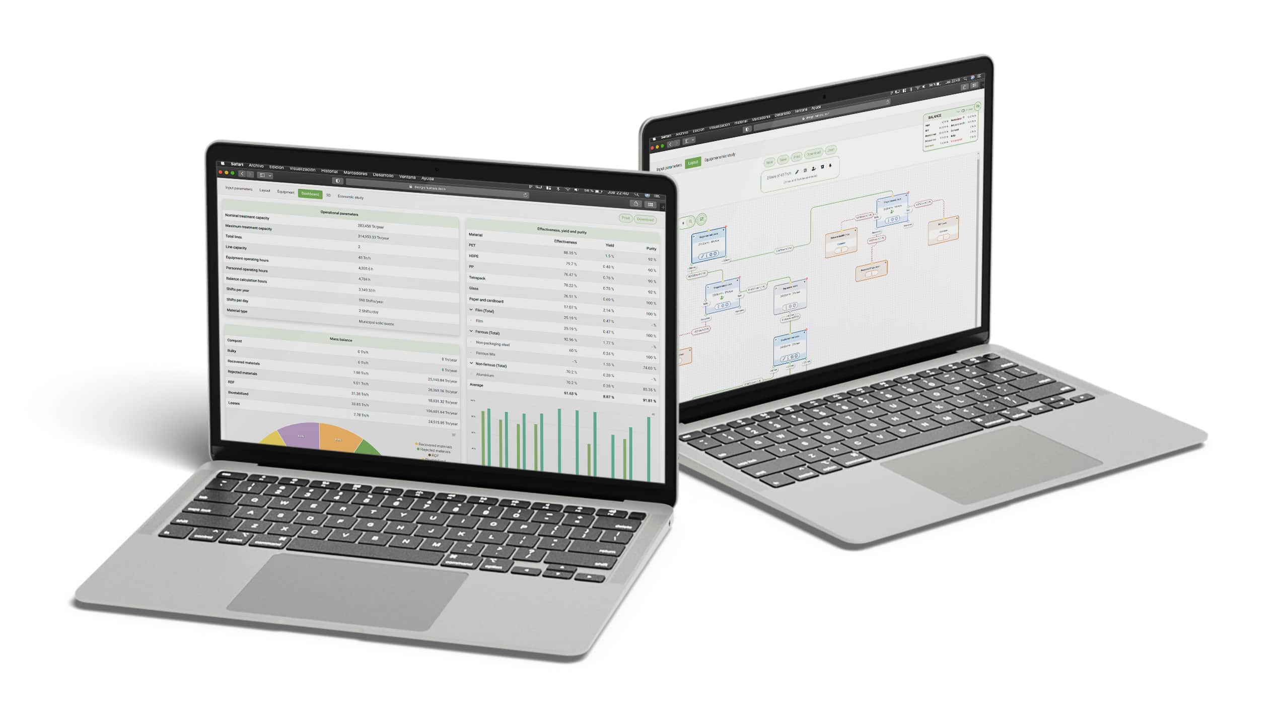 Humara Desing software, calculating parameters to develop the layout for a waste management facility