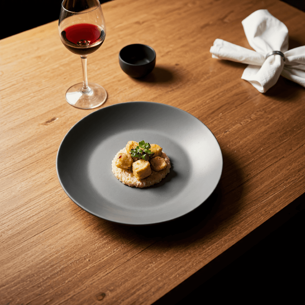 product photography of Gourmet food dish