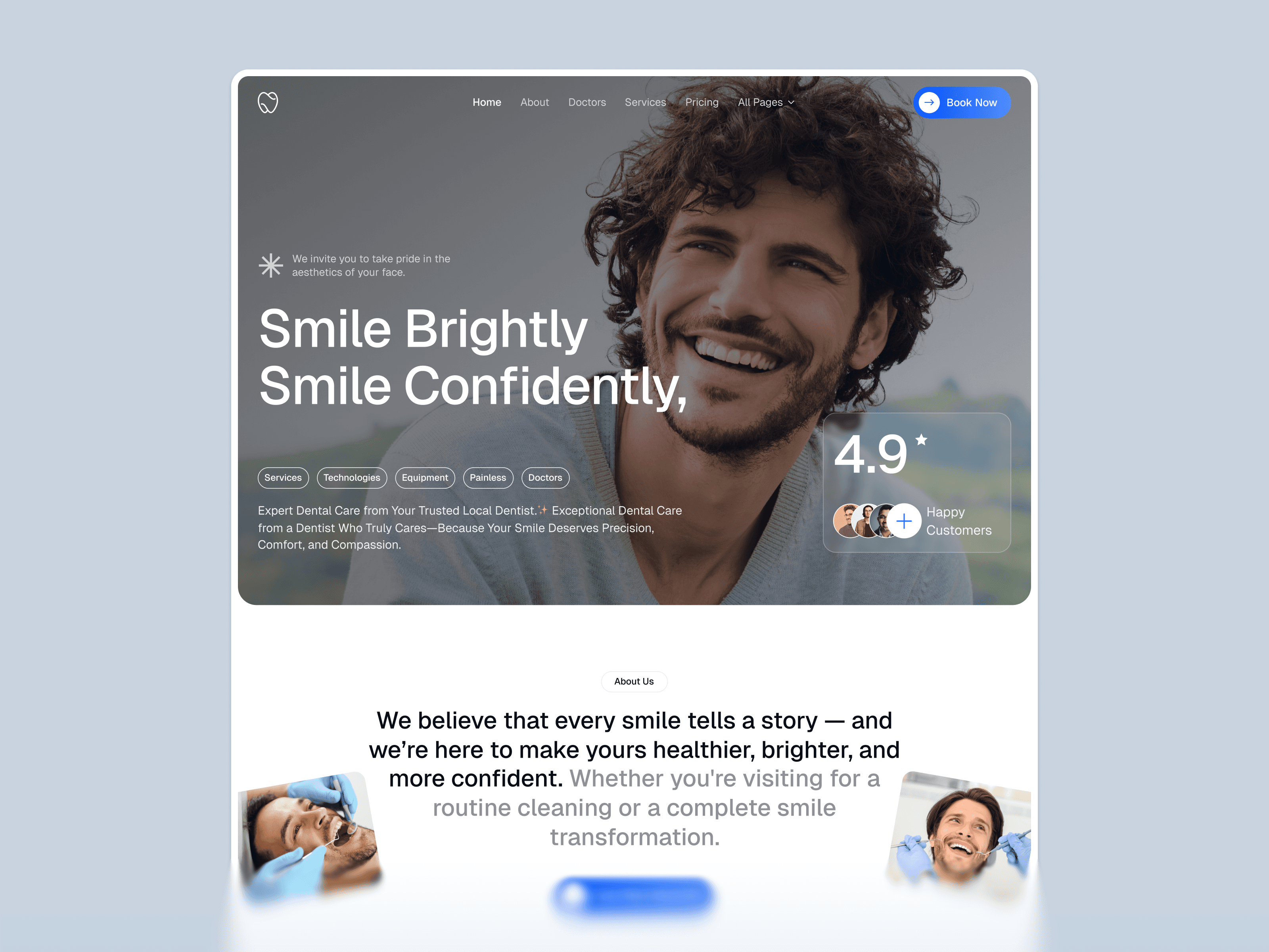 webflow dentist  template
