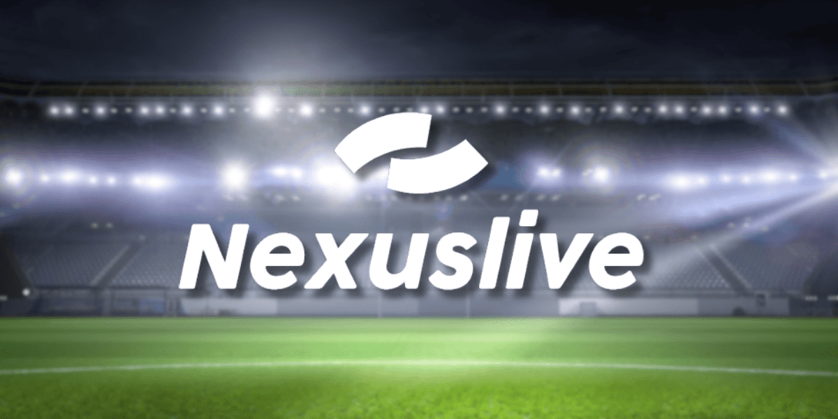 NexusLive logo with text promoting live football streaming and the launch of CustomerAI for enhanced client support.