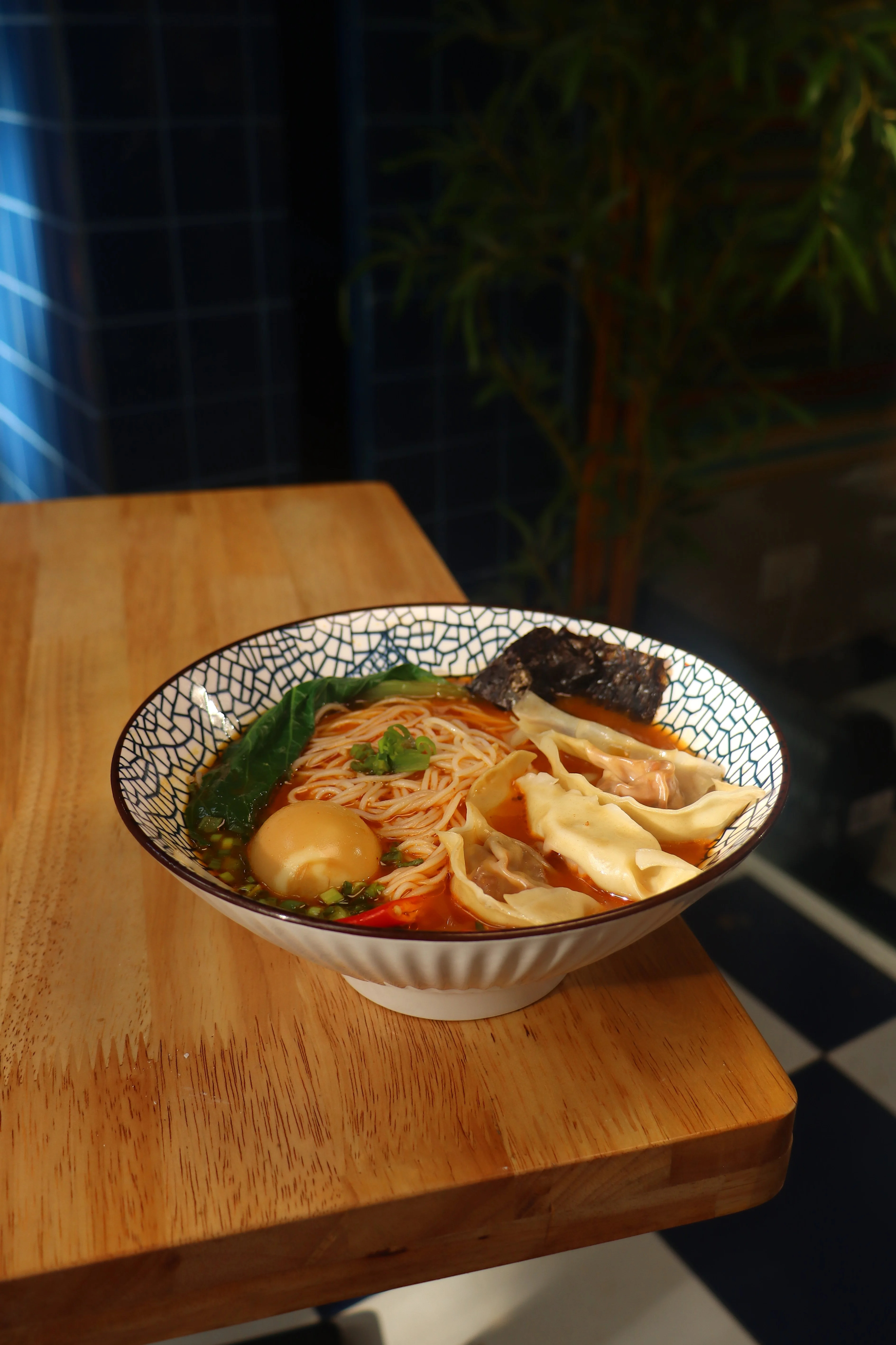 Chicken ramen bowl at Bungeo