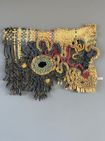 Nkwo, 2023 Fiber, String, Strap belt. 34 × 43 × 3 in | 86.4 × 109.2 × 7.6 cm