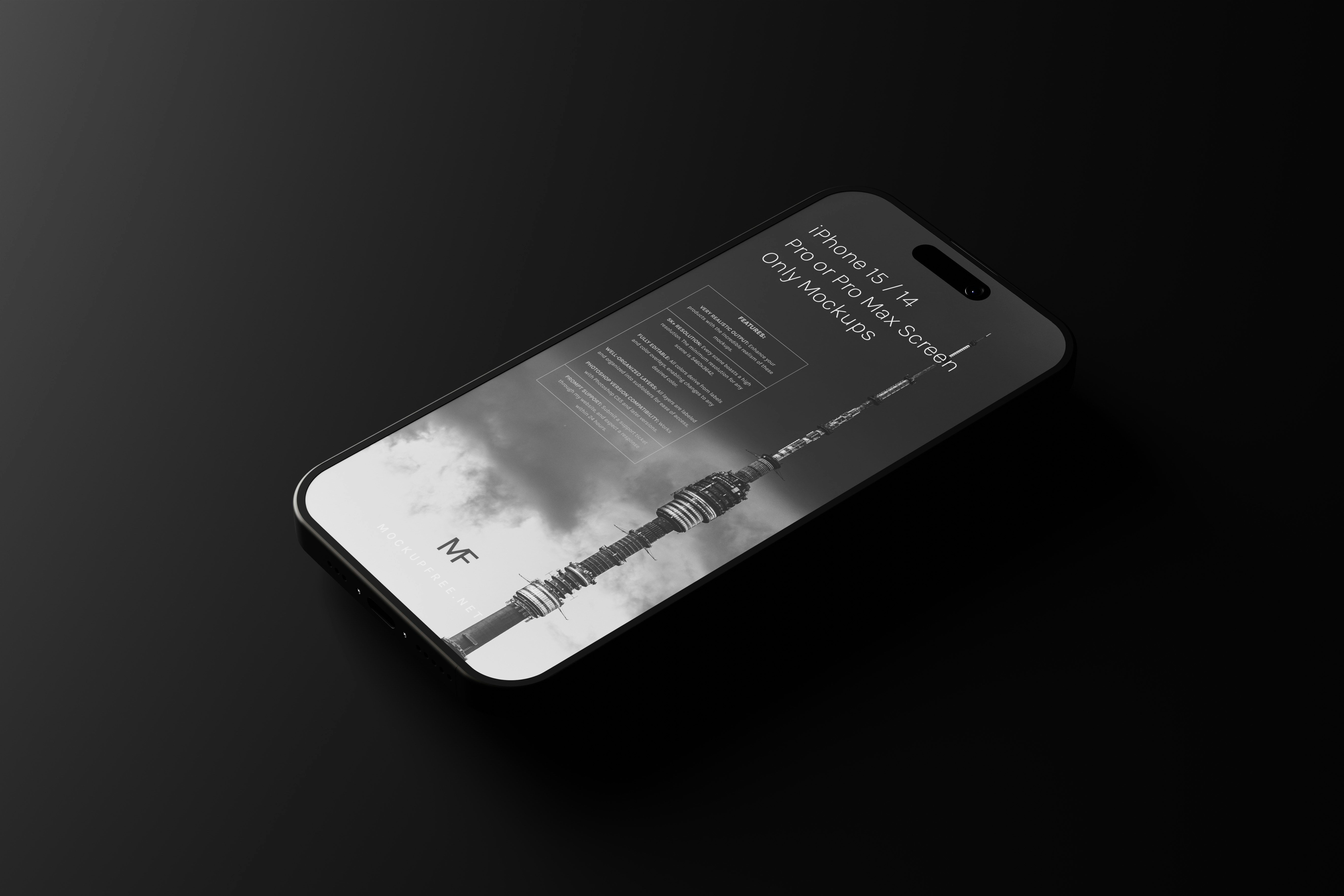 a cell phone with a picture of a tower on it