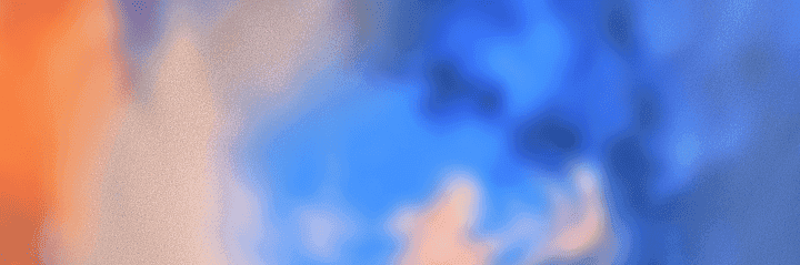 Swirling abstract pattern of green foliage and blue sky