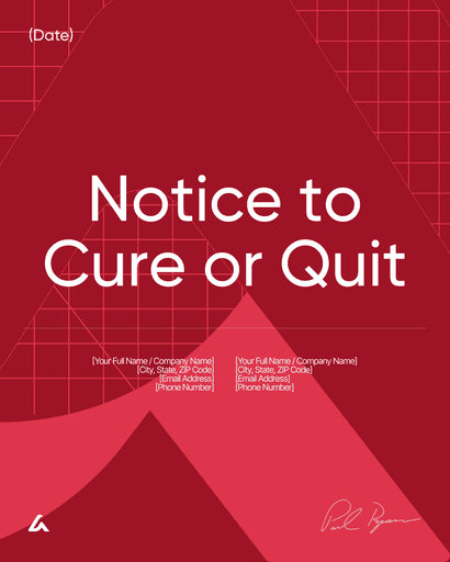 Notice to Cure or Quit