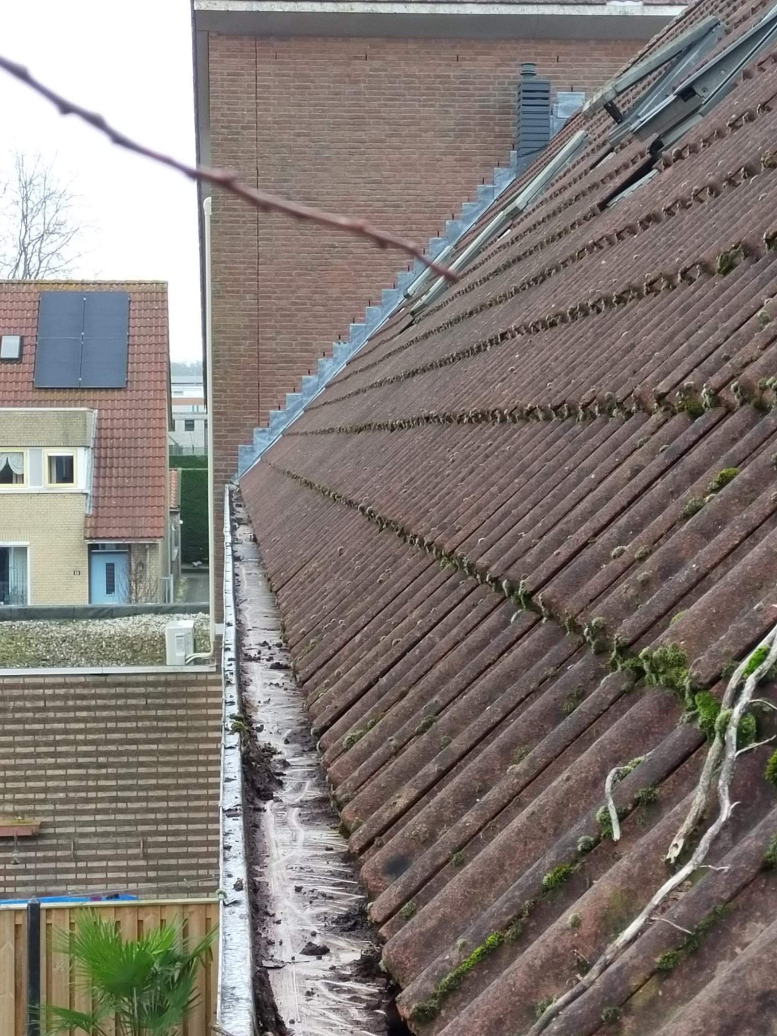 Schoongemaakte dakgoot Gorinchem