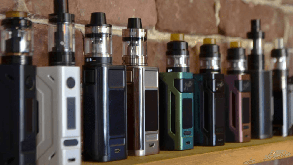 A display of vapes