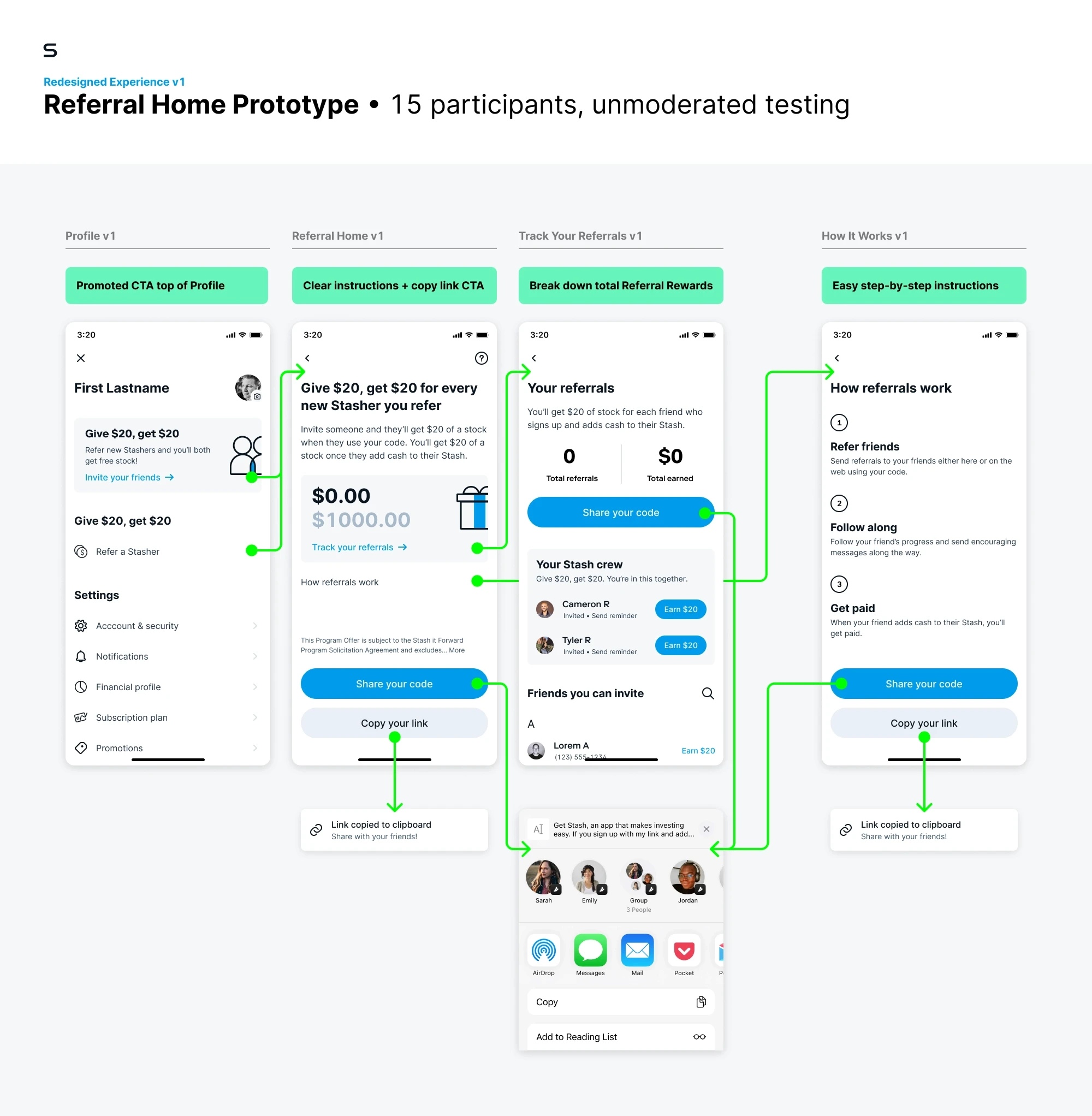 Stash referral prototype