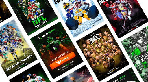 Graphic design for sports betting marketing and game posters