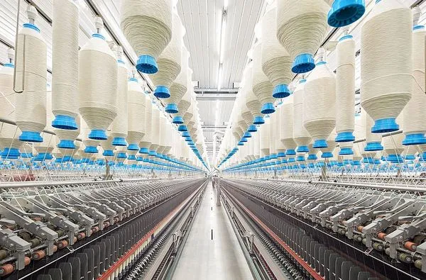 Yarn production line with IoT and automation technology