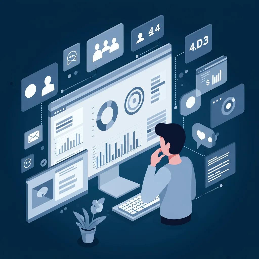 Digital marketing specialist analyzing audience data for targeted campaign development