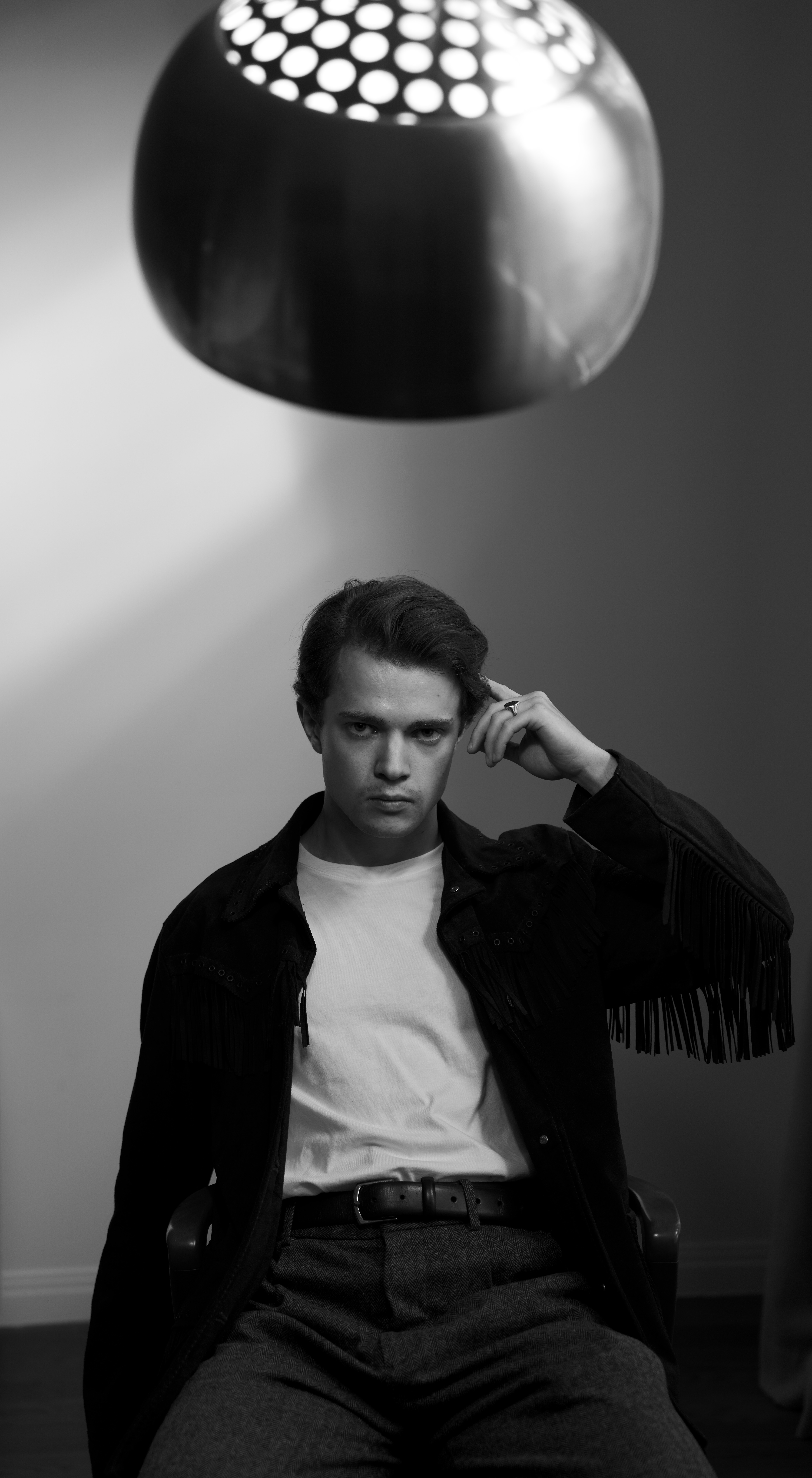 Stylish model in crowd