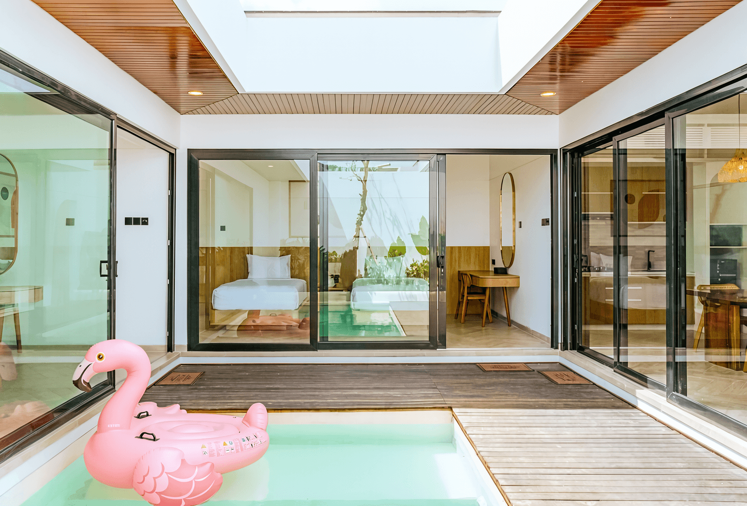 Modern Jimbaran villa with private pool and sun deck. Contact our real estate agent for Bali property tours.