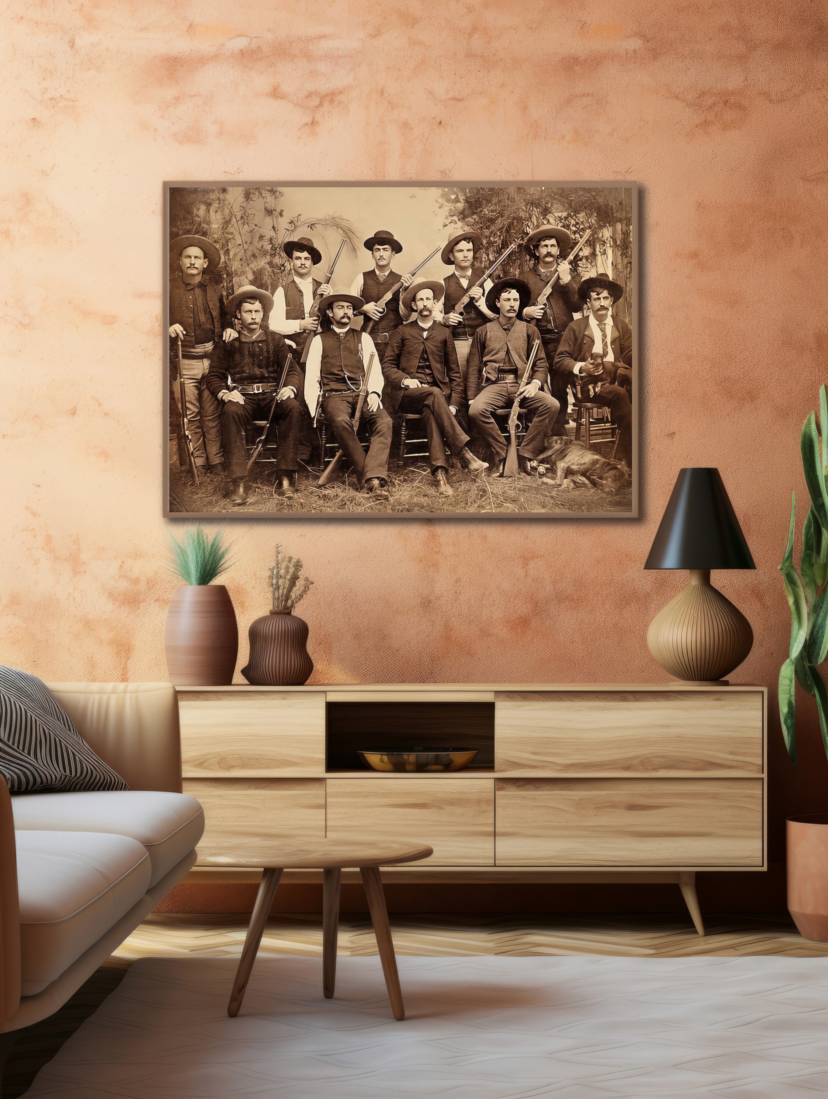 Folk Fable AI product mockup in living room