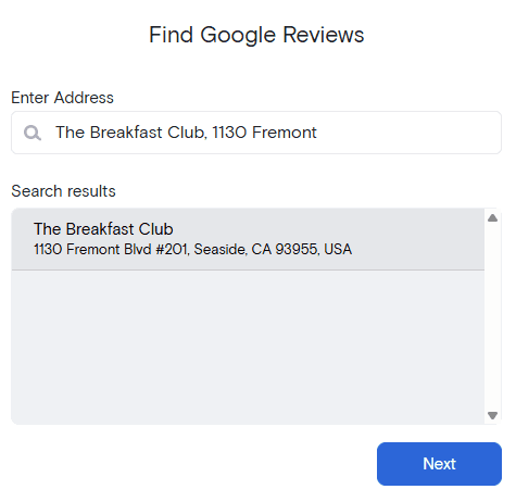 Lookup Google Reviews