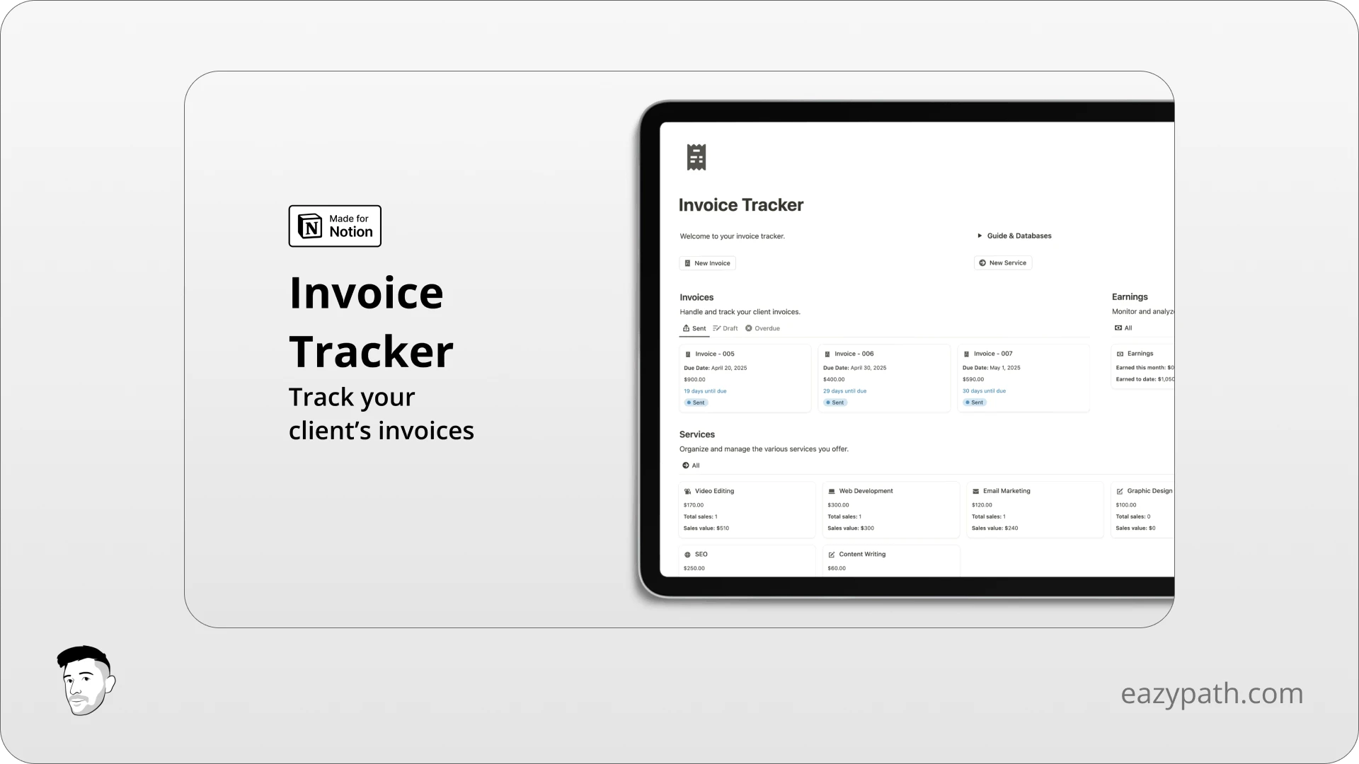 Free Notion Template Invoice Tracker