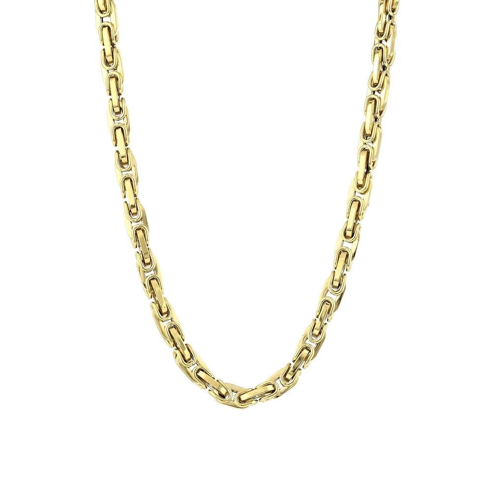 Assos Pırlanta 14 Ayar Altın Kral Zincir Şık Erkek Kolye