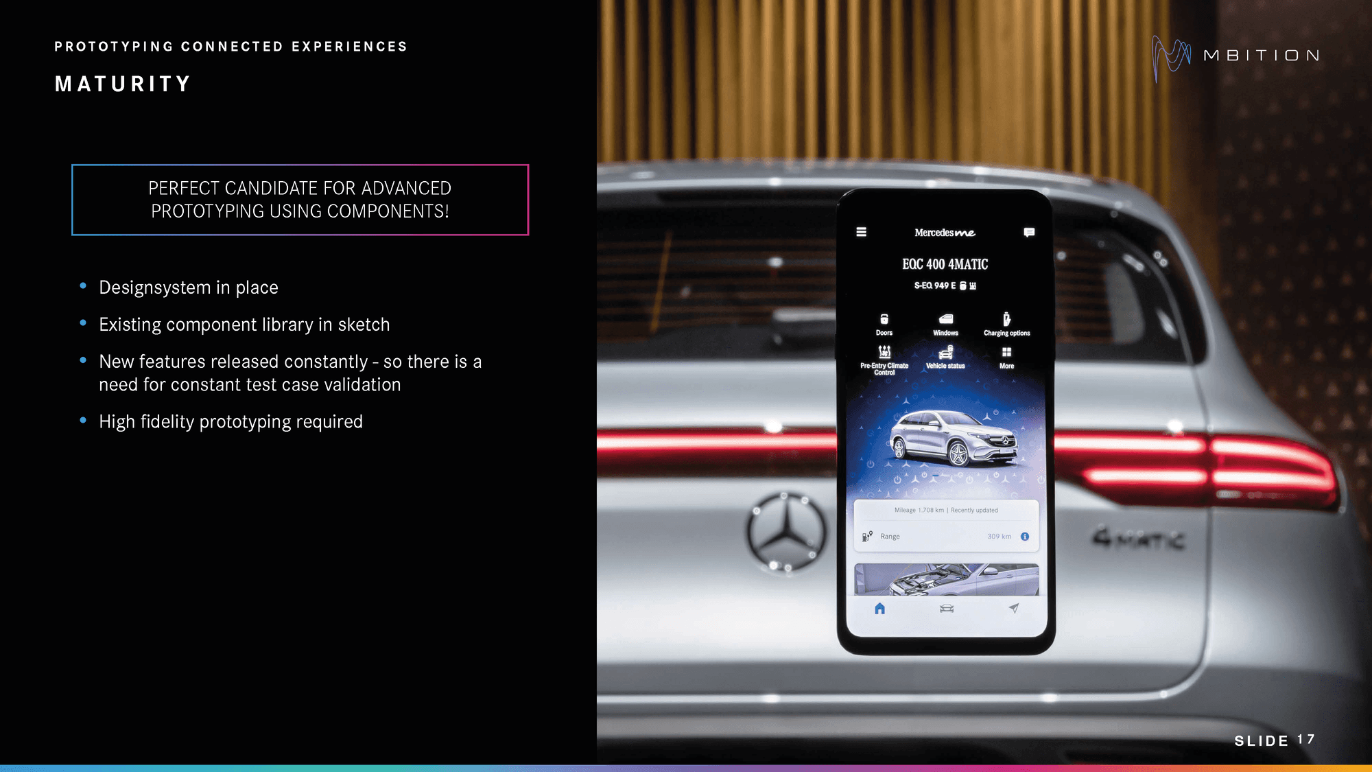 Why ProtoPie was the perfect candidate for prototyping the Mercedes me App.