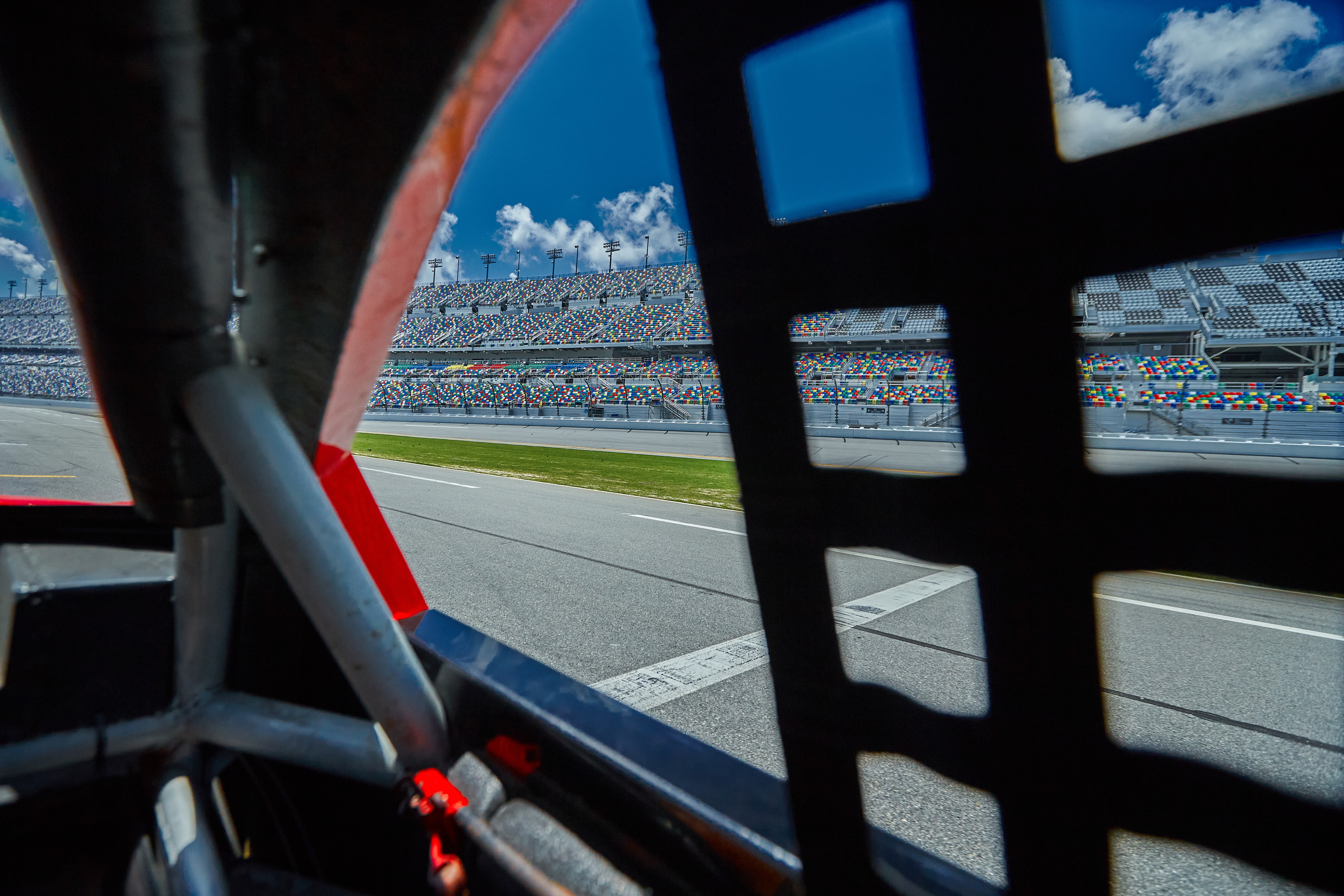 Inside the car at Daytona VIP guests in Florida driving experience – VIP experience photography.